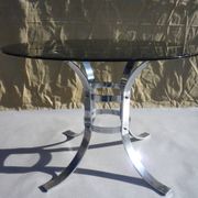 Table de salle à manger  verre et chrome