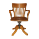 Rotating oak office chair circa 1930