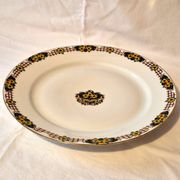 Round serving dish Art Deco, Limoges porcelain, André François, A570