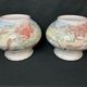 Pair of porcelain ball vases with cottage decor, late 19th century