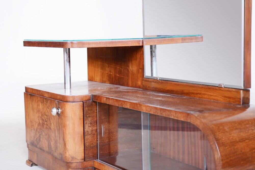 Art Deco Dressing Mirror in Walnut, Czech, 1920s
