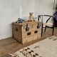 Former sncf travel trunk in rattan early XXeme