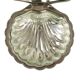 Vintage Argent Plaqué Shell Beurrier Caviar Holder Verre Marqué
