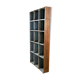Bookcase - shelf 15 Burmese teak lockers with blue inner patina blue blue interior