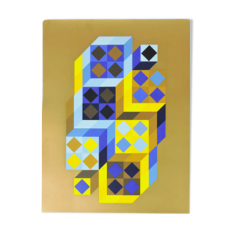 Sérigraphie de Victor Vasarely, 1972