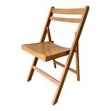vintage beech wood folding chair from the 70s