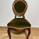A pair of antique upholstered side chairs/Victorian balloon-back