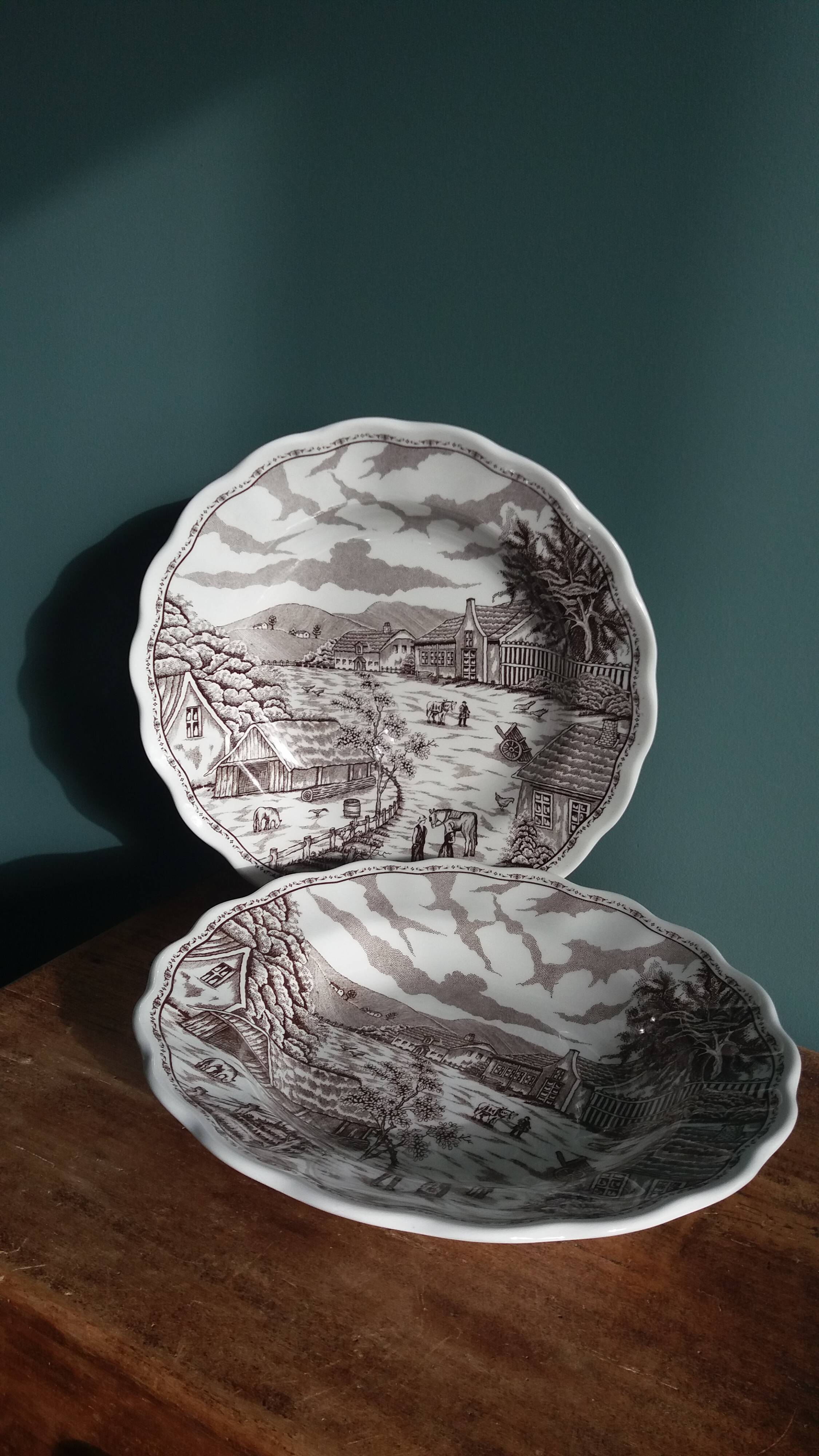 Decorative plates English landscape, Fontebasso Italy