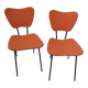 Pair of 60s chairs with skai covering