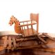 Wooden rocking horse circa 1950