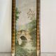Pair of antique paintings. Romantic landscape diptychs.
