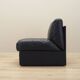 Black leather pouf/armchair, Italian design, 1960s, made in Italy.