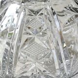 Vintage hexagonal Bohemian crystal bonbonnière/sweetener