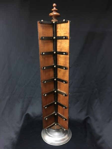Old maps display postal counter turnstile 1900 in wood and metal