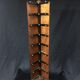 Old maps display postal counter turnstile 1900 in wood and metal