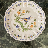 Old plate in Earthenware De Moutiers