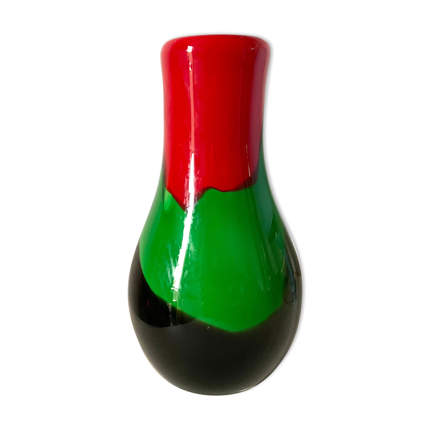 Multicolor glass vase