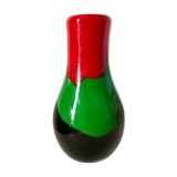 Vase en verre multicolore