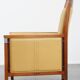 Art Deco armchair in yellow leather with high back