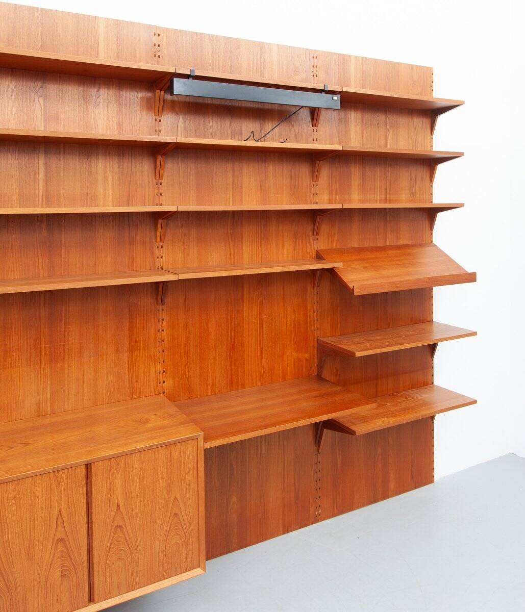 Royal mid-century teak wall unit by Poul Cadovius for Cado, 1960s