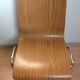 Multiplied wooden chair and chrome feet, vintage 60/70s