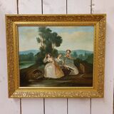 Classic painting: young women with apples