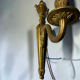Pair of vintage gold wall sconces – Louis XVI style – Lighting fixture