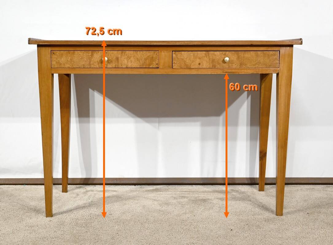 Desk Table in Ash, Mahogany and Cherry, Directoire Style – Mid-19th Century