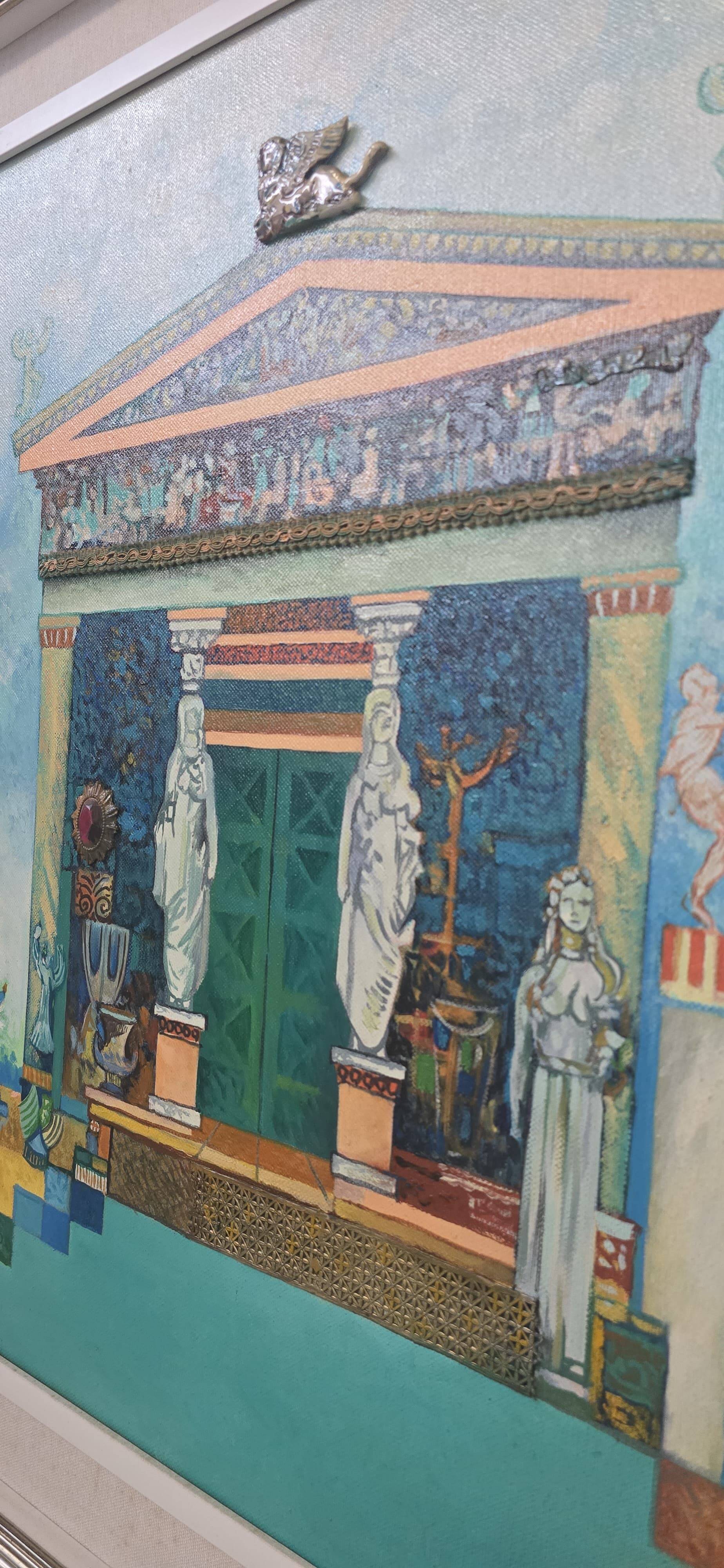 Unico ed Esclusivo Dipinto-Mosaico Materico con Rilievo "Il Tesoro di Sifno