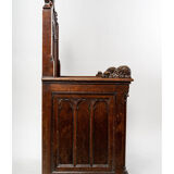 Neo-Gothic walnut armchair, nineteenth century