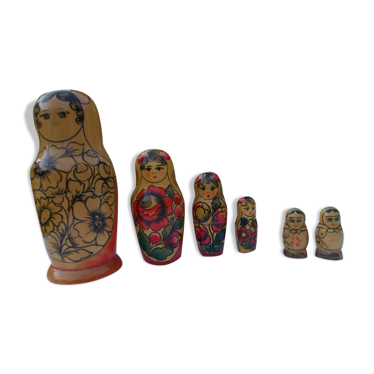 Set of 6 vintage Russian dolls