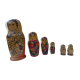 Ensemble de 6 poupées russes vintage