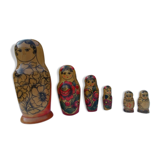Set of 6 vintage Russian dolls