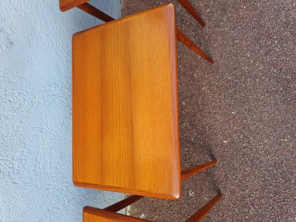 Table gigogne teck vintage