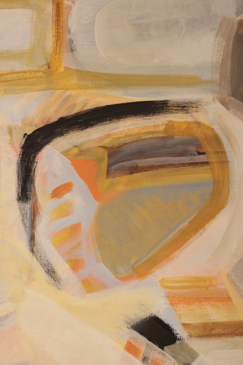 Large abstract oil on canvas dated 1969 - Henri Larriere (1935-2024)