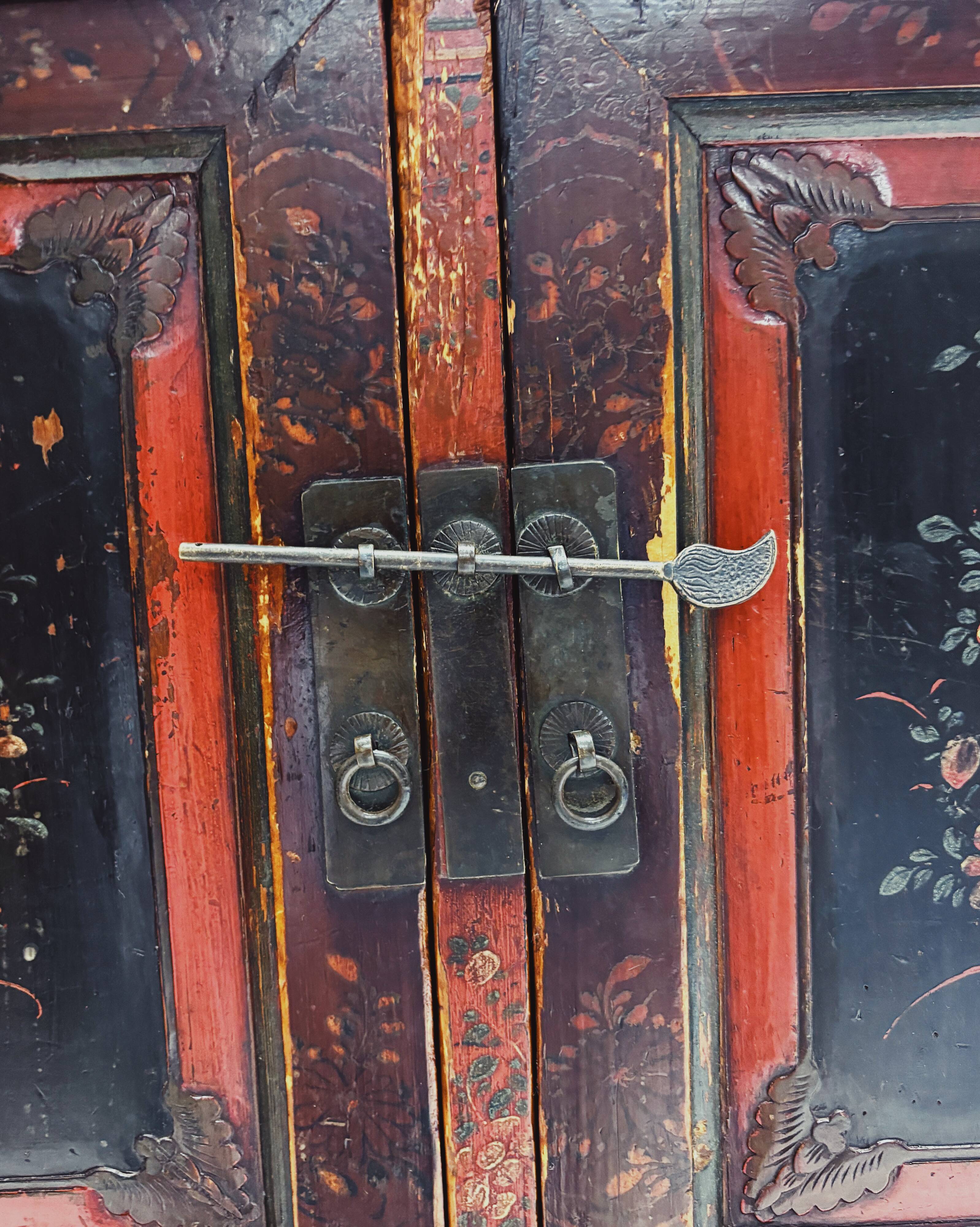 Vintage Chinese Hand-Painted Cabinet