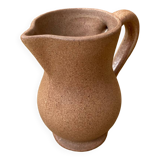 Antique VILLENAUXE Champagne Pitcher in Beige Ceramic Vintage