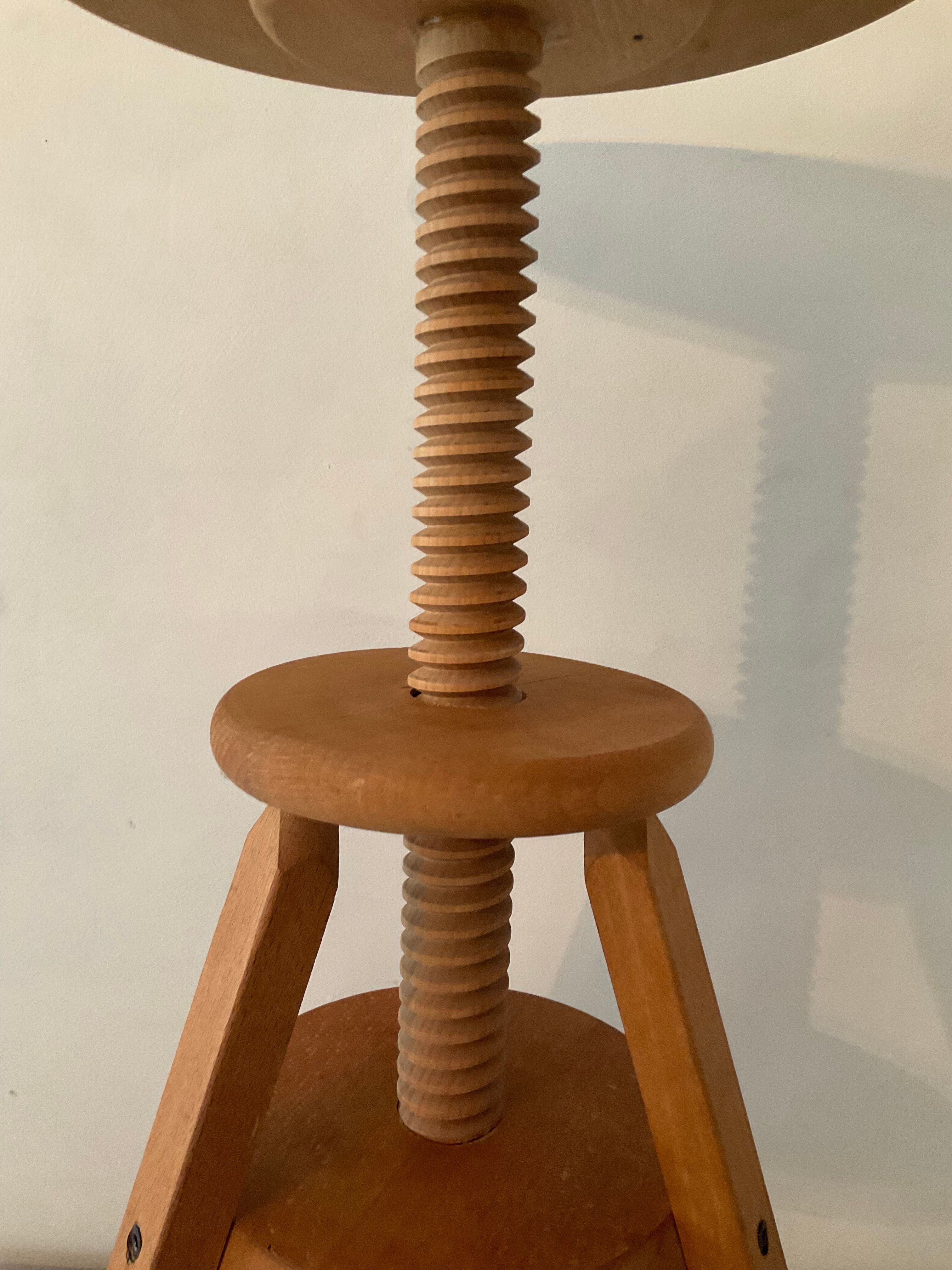 Vintage wooden tripod stool