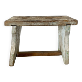 Small stool or Hungarian bench in pastel blue.