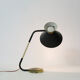 Lampe de bureau diabolo noire et or, Jumo, 1950/1960