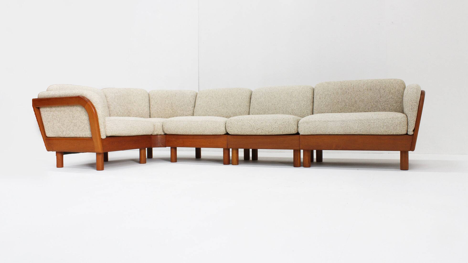 Vintage Danish mid-century corner sofa solid teak by Olsen Laursen 1960s