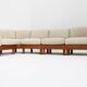 Vintage Danish mid-century corner sofa solid teak by Olsen Laursen 1960s