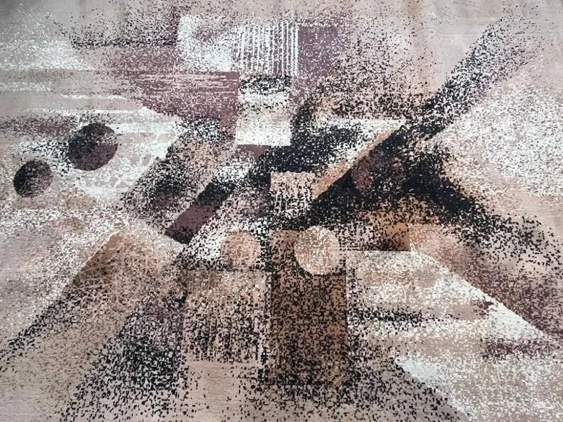 1980s Big design mid century Abstract Rug/carpet, Czechoslovakia