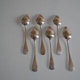 6 silver plated soup spoons P de Ruolz silver plated soup spoons 21.8 cm