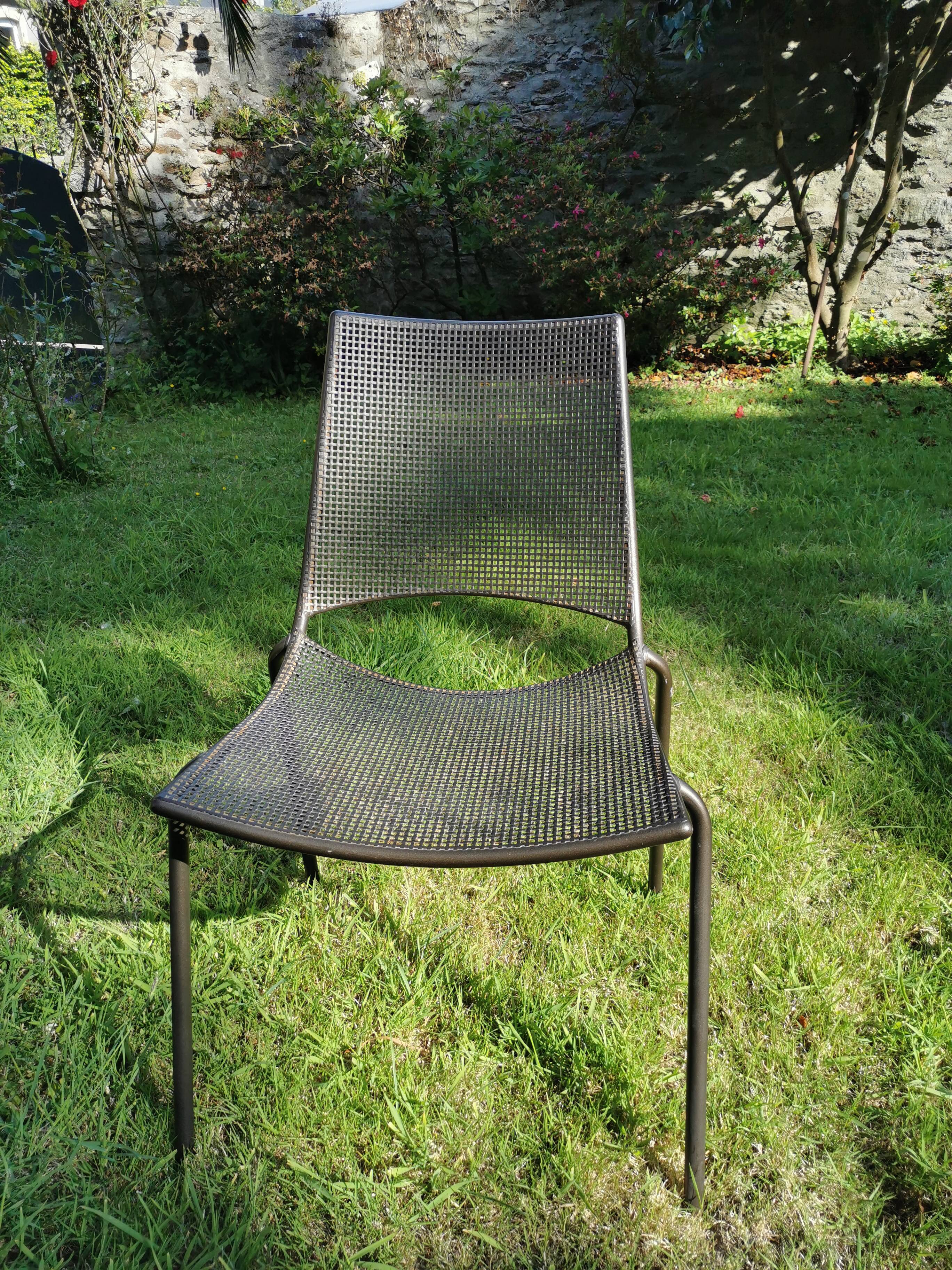 4 Emu garden chairs stackable design
