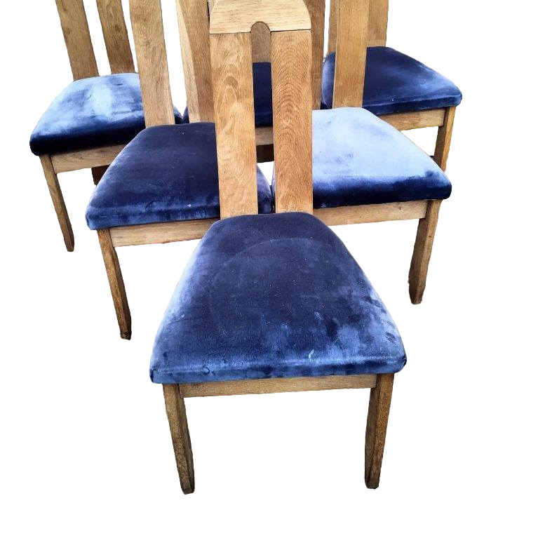 6 vintage brutality chairs