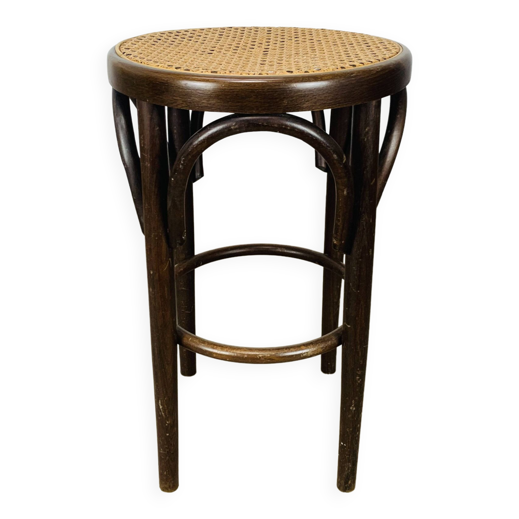 Cane and bentwood bistro stool