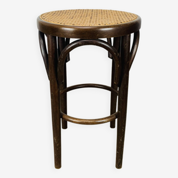 Cane and bentwood bistro stool