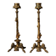 Pair of tripod candlesticks by Paul-Auguste Gagné (19th century)