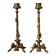 Pair of tripod candlesticks by Paul-Auguste Gagné (19th century)